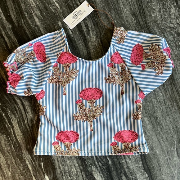 Pink Chicken Lexi Top Blush Marigold Stripe 4y - Picture 3 of 4